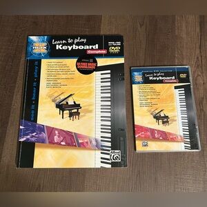 Learn To Play Keyboard Levels 1 & 2 Alfred Max Book And DVD Complete Pre-Owned